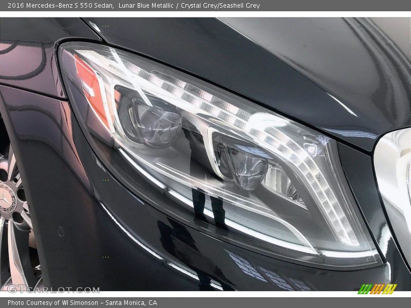 Lunar Blue Metallic / Crystal Grey/Seashell Grey 2016 Mercedes-Benz S 550 Sedan