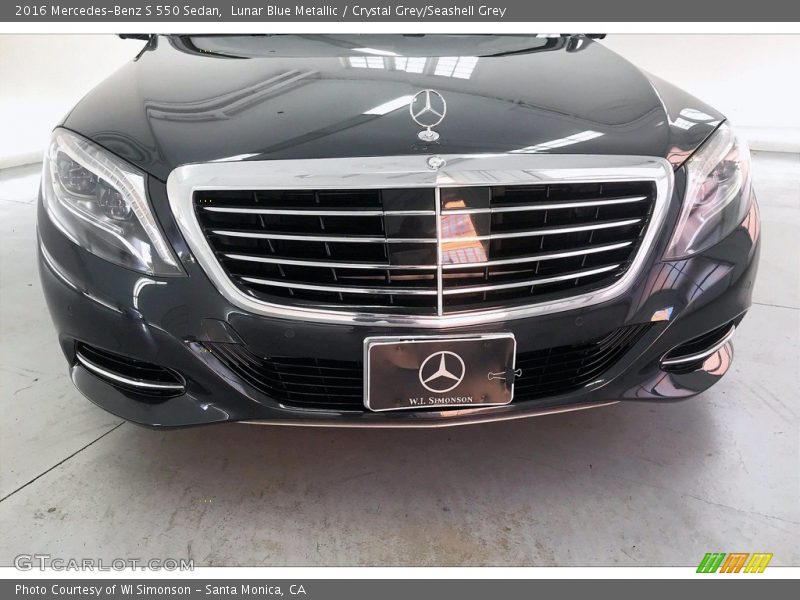 Lunar Blue Metallic / Crystal Grey/Seashell Grey 2016 Mercedes-Benz S 550 Sedan