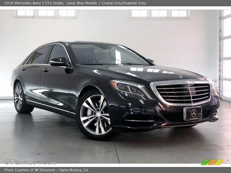 Lunar Blue Metallic / Crystal Grey/Seashell Grey 2016 Mercedes-Benz S 550 Sedan