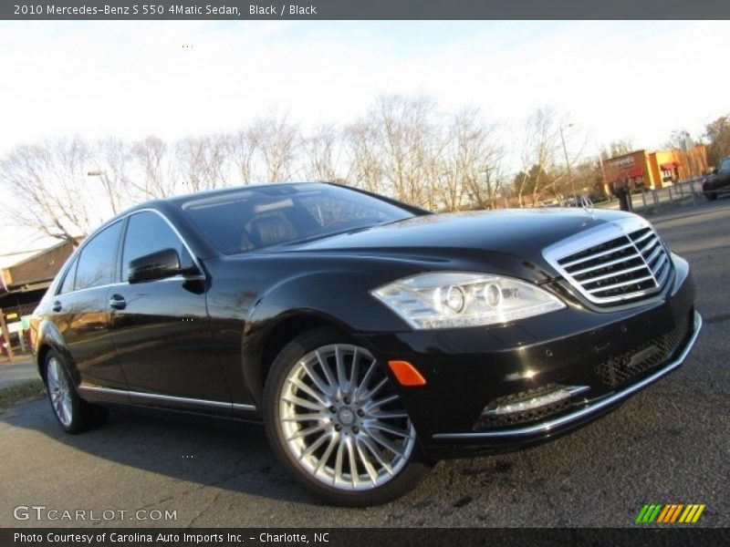 Black / Black 2010 Mercedes-Benz S 550 4Matic Sedan