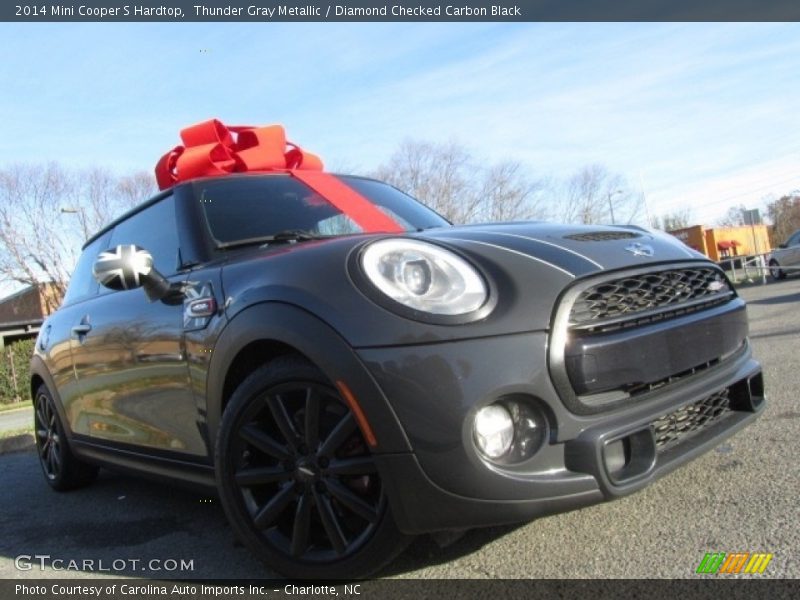 Thunder Gray Metallic / Diamond Checked Carbon Black 2014 Mini Cooper S Hardtop