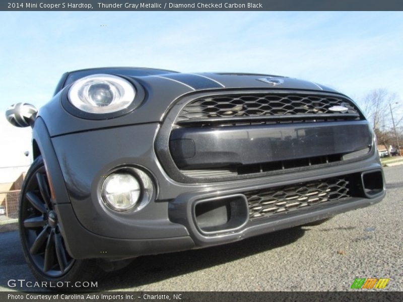 Thunder Gray Metallic / Diamond Checked Carbon Black 2014 Mini Cooper S Hardtop