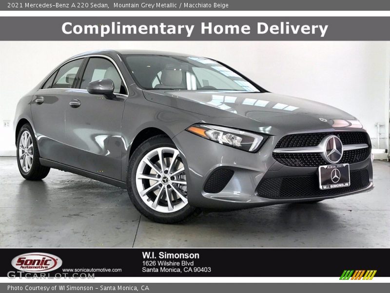 Mountain Grey Metallic / Macchiato Beige 2021 Mercedes-Benz A 220 Sedan