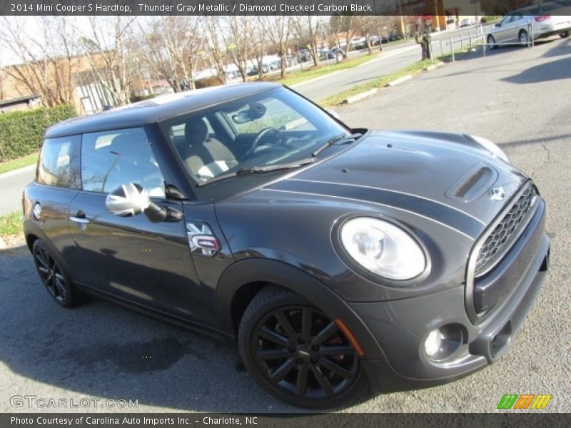 Thunder Gray Metallic / Diamond Checked Carbon Black 2014 Mini Cooper S Hardtop