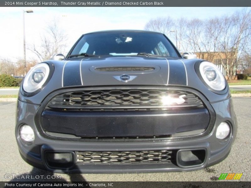 Thunder Gray Metallic / Diamond Checked Carbon Black 2014 Mini Cooper S Hardtop