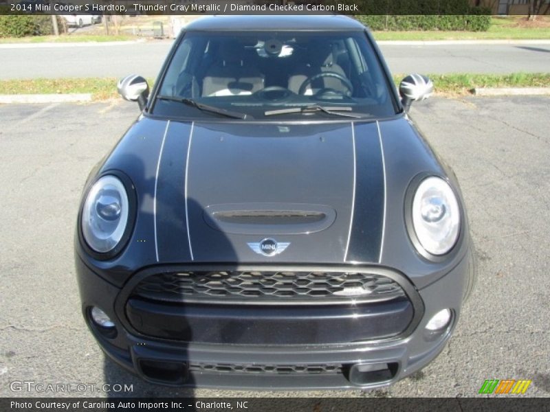 Thunder Gray Metallic / Diamond Checked Carbon Black 2014 Mini Cooper S Hardtop
