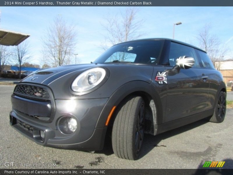 Thunder Gray Metallic / Diamond Checked Carbon Black 2014 Mini Cooper S Hardtop
