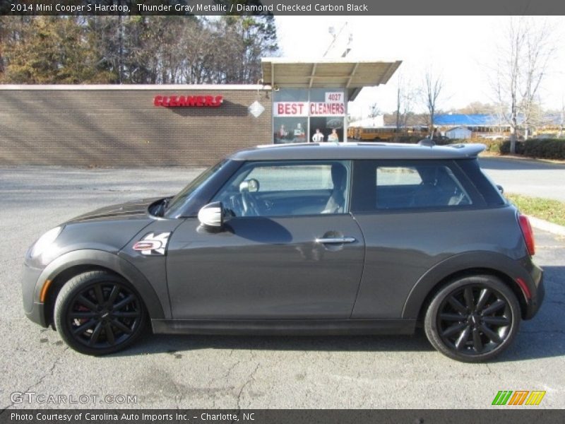 Thunder Gray Metallic / Diamond Checked Carbon Black 2014 Mini Cooper S Hardtop