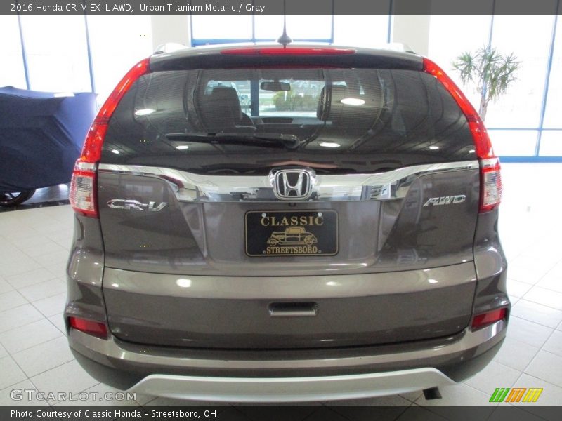 Urban Titanium Metallic / Gray 2016 Honda CR-V EX-L AWD