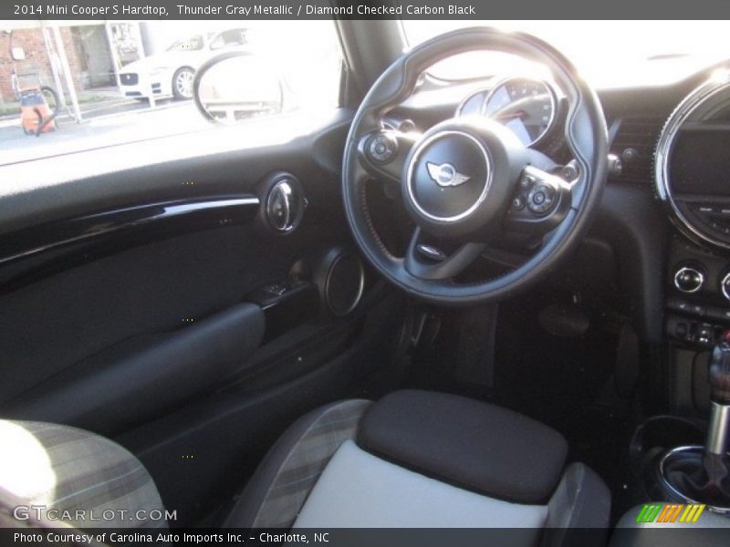 Thunder Gray Metallic / Diamond Checked Carbon Black 2014 Mini Cooper S Hardtop
