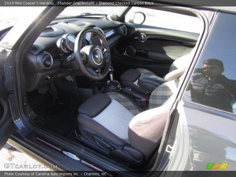 Thunder Gray Metallic / Diamond Checked Carbon Black 2014 Mini Cooper S Hardtop