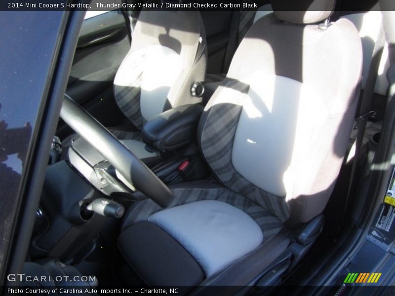 Thunder Gray Metallic / Diamond Checked Carbon Black 2014 Mini Cooper S Hardtop