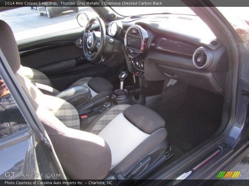 Thunder Gray Metallic / Diamond Checked Carbon Black 2014 Mini Cooper S Hardtop