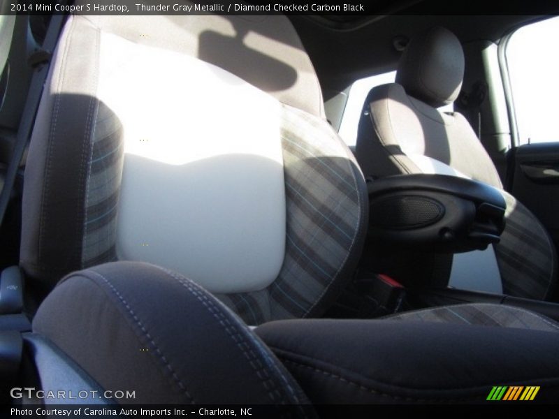 Thunder Gray Metallic / Diamond Checked Carbon Black 2014 Mini Cooper S Hardtop