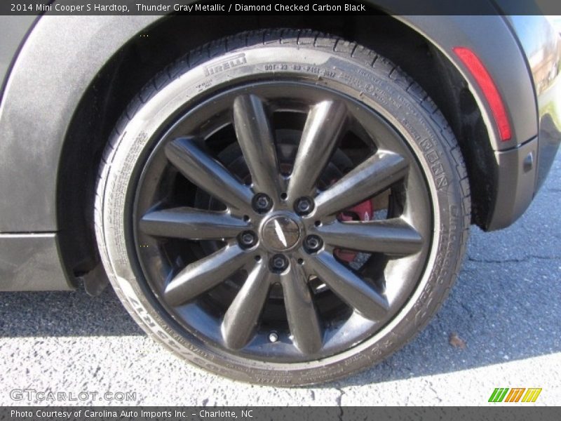 Thunder Gray Metallic / Diamond Checked Carbon Black 2014 Mini Cooper S Hardtop