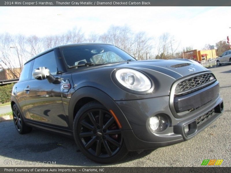 Thunder Gray Metallic / Diamond Checked Carbon Black 2014 Mini Cooper S Hardtop
