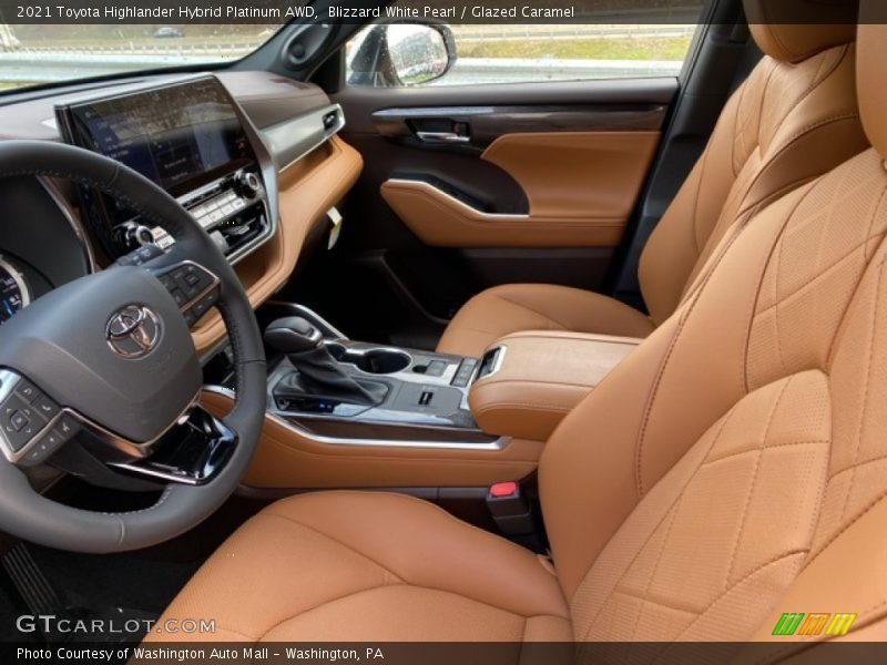  2021 Highlander Hybrid Platinum AWD Glazed Caramel Interior