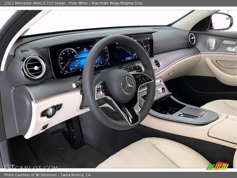 Polar White / Macchiato Beige/Magma Gray 2021 Mercedes-Benz E 350 Sedan