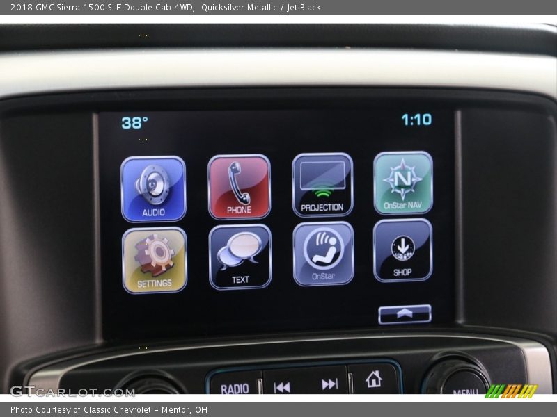 Quicksilver Metallic / Jet Black 2018 GMC Sierra 1500 SLE Double Cab 4WD