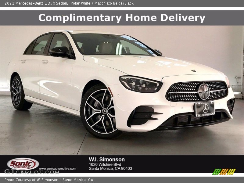 Polar White / Macchiato Beige/Black 2021 Mercedes-Benz E 350 Sedan