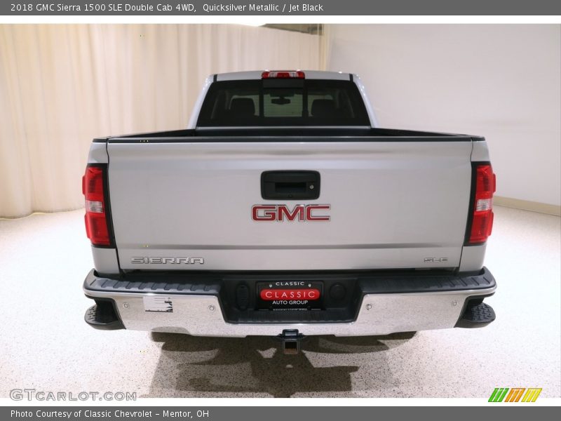 Quicksilver Metallic / Jet Black 2018 GMC Sierra 1500 SLE Double Cab 4WD