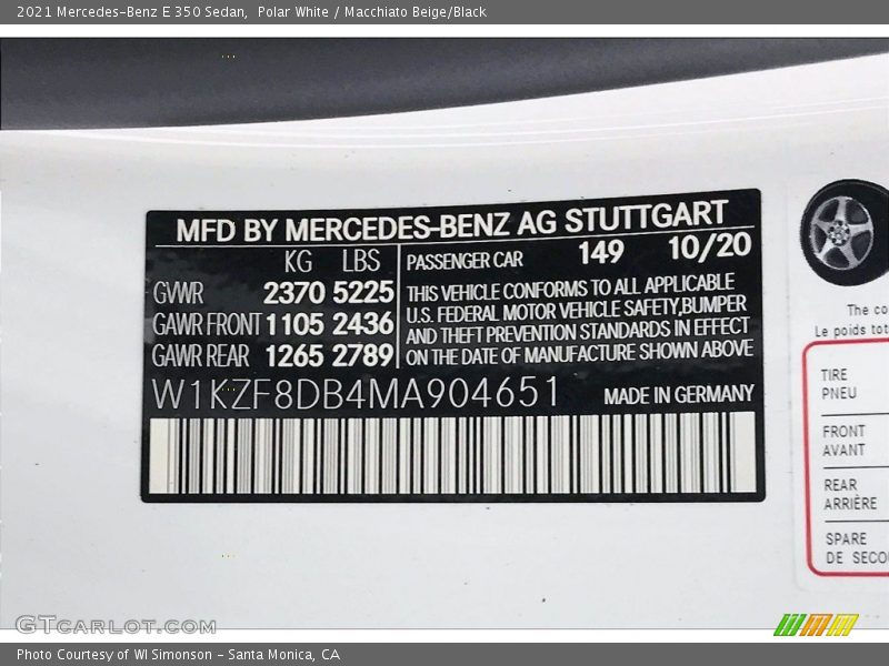 Polar White / Macchiato Beige/Black 2021 Mercedes-Benz E 350 Sedan