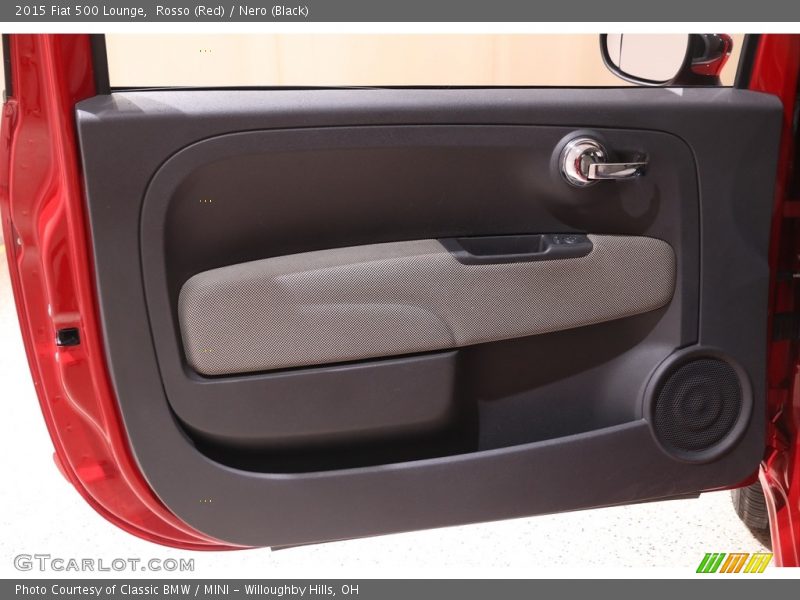 Rosso (Red) / Nero (Black) 2015 Fiat 500 Lounge