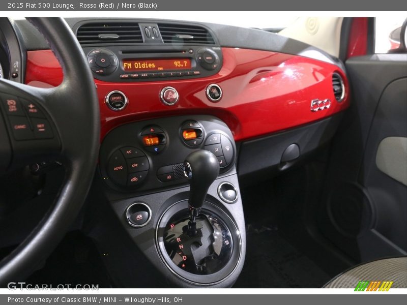 Rosso (Red) / Nero (Black) 2015 Fiat 500 Lounge