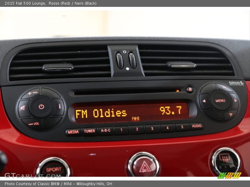 Rosso (Red) / Nero (Black) 2015 Fiat 500 Lounge