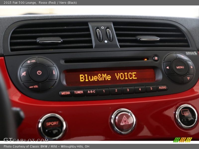 Rosso (Red) / Nero (Black) 2015 Fiat 500 Lounge
