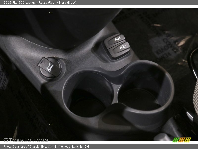 Rosso (Red) / Nero (Black) 2015 Fiat 500 Lounge