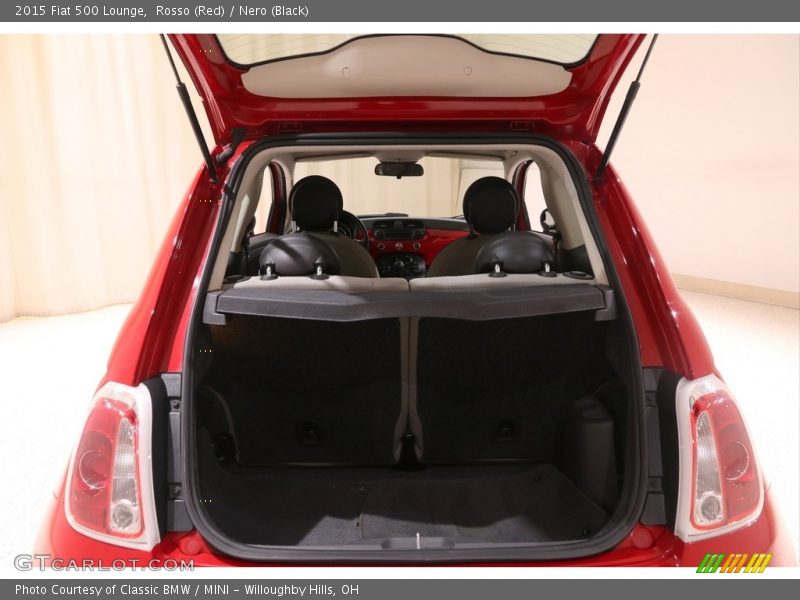 Rosso (Red) / Nero (Black) 2015 Fiat 500 Lounge