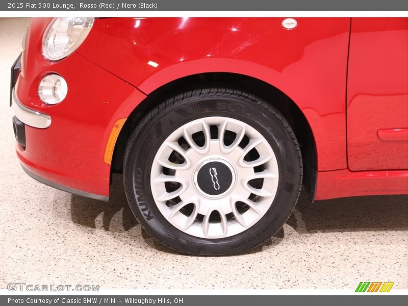 Rosso (Red) / Nero (Black) 2015 Fiat 500 Lounge