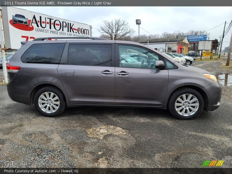 Predawn Gray Mica / Light Gray 2011 Toyota Sienna XLE AWD