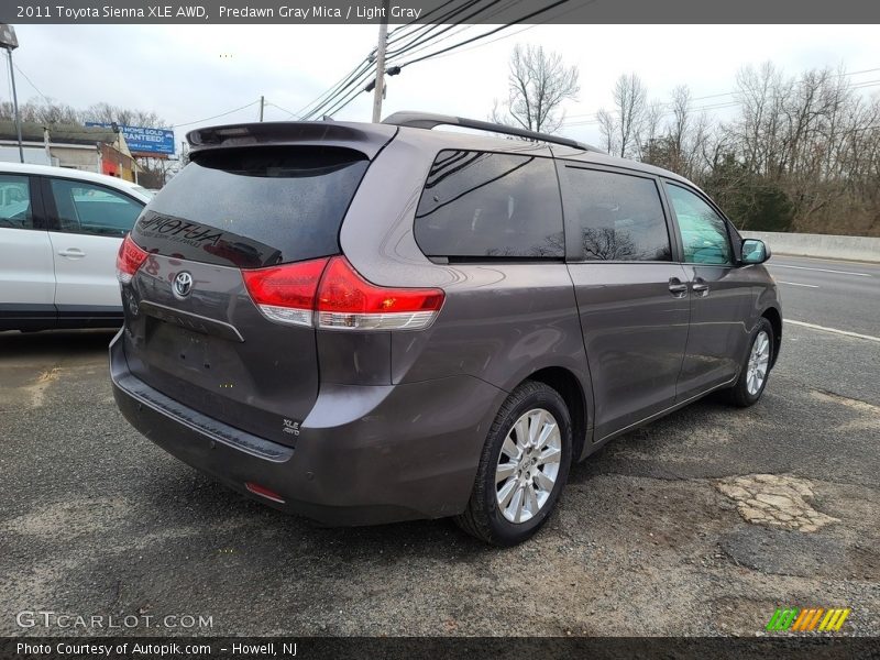 Predawn Gray Mica / Light Gray 2011 Toyota Sienna XLE AWD