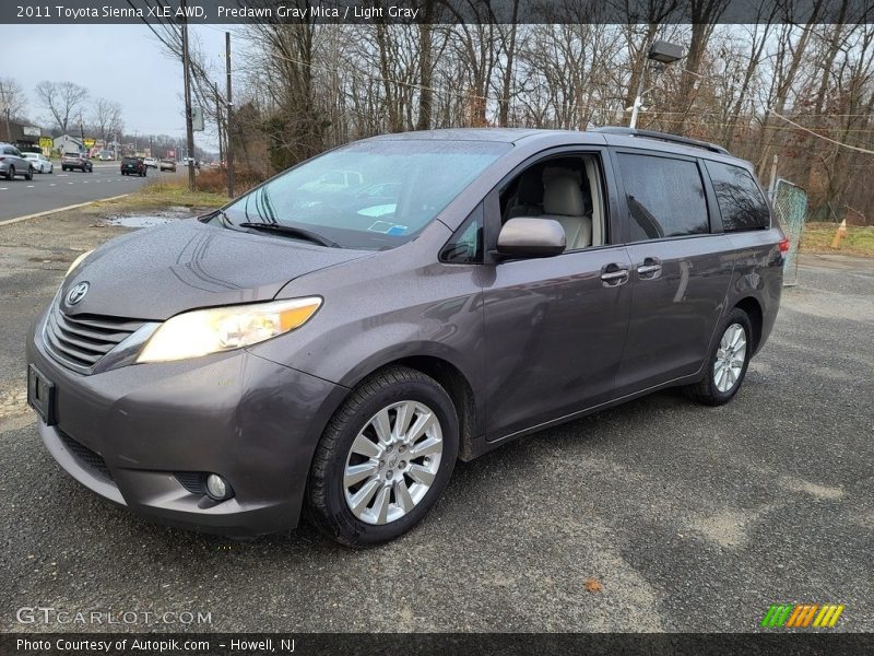 Predawn Gray Mica / Light Gray 2011 Toyota Sienna XLE AWD