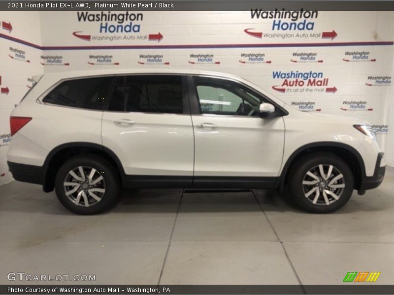 Platinum White Pearl / Black 2021 Honda Pilot EX-L AWD