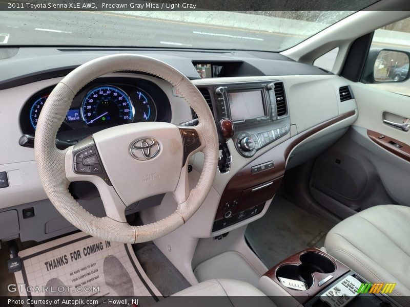 Predawn Gray Mica / Light Gray 2011 Toyota Sienna XLE AWD