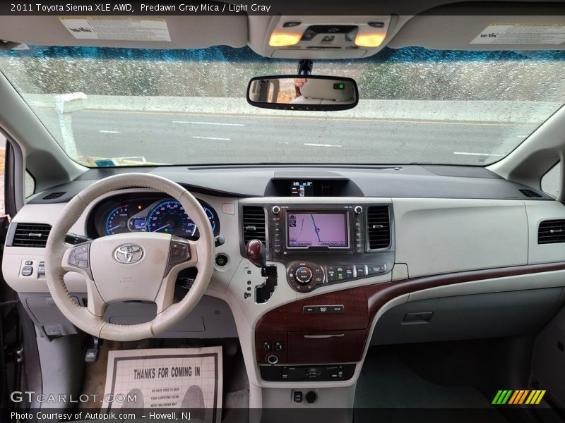Predawn Gray Mica / Light Gray 2011 Toyota Sienna XLE AWD