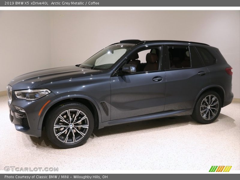 Arctic Grey Metallic / Coffee 2019 BMW X5 xDrive40i