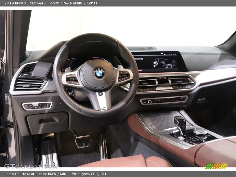 Arctic Grey Metallic / Coffee 2019 BMW X5 xDrive40i