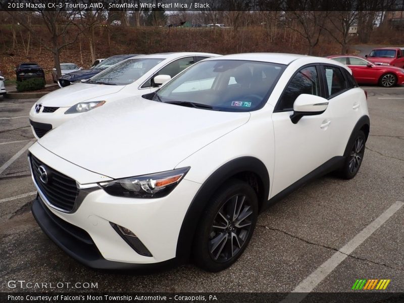 Snowflake White Pearl Mica / Black 2018 Mazda CX-3 Touring AWD