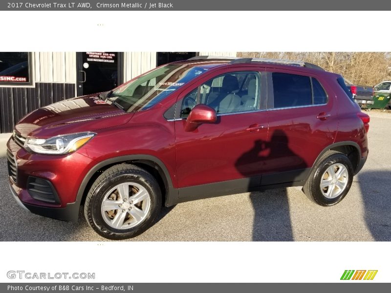 Crimson Metallic / Jet Black 2017 Chevrolet Trax LT AWD