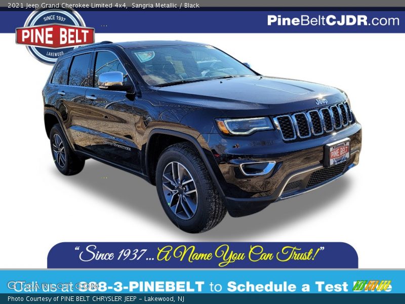 Sangria Metallic / Black 2021 Jeep Grand Cherokee Limited 4x4