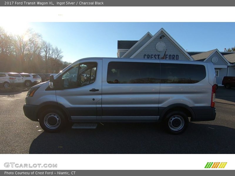 Ingot Silver / Charcoal Black 2017 Ford Transit Wagon XL