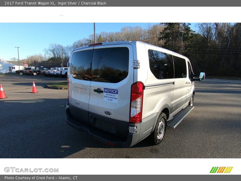 Ingot Silver / Charcoal Black 2017 Ford Transit Wagon XL