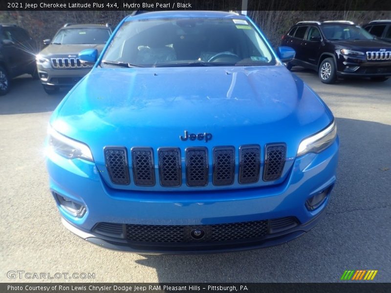 Hydro Blue Pearl / Black 2021 Jeep Cherokee Latitude Plus 4x4