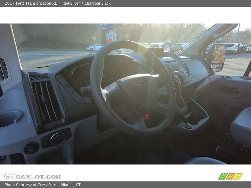Ingot Silver / Charcoal Black 2017 Ford Transit Wagon XL