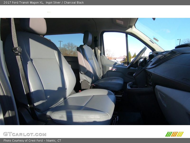 Ingot Silver / Charcoal Black 2017 Ford Transit Wagon XL