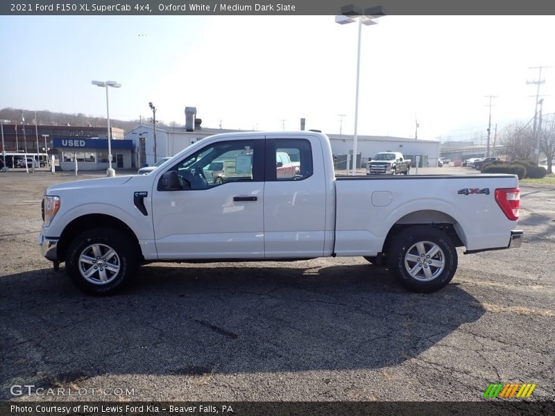 Oxford White / Medium Dark Slate 2021 Ford F150 XL SuperCab 4x4